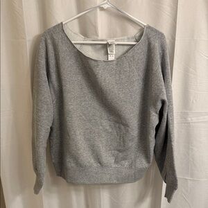 NWT VS Pink Off shoulder Gray Women's Sweatshirt - Medium
